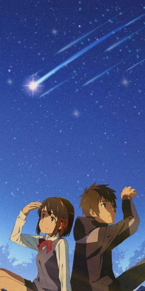 Wallpers Aesthetic, Mitsuha And Taki, Your Name Wallpaper, Makoto Shinkai, Your Name Anime, Film Anime, Cartoon Wallpaper Hd, Cute Love Wallpapers