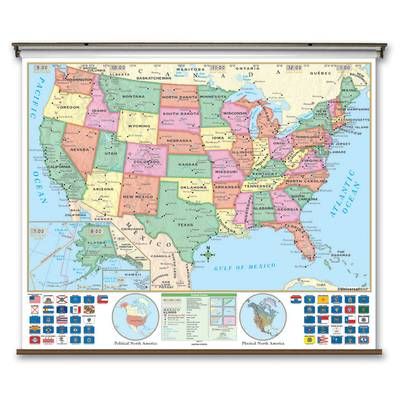 Essential Wall Map - United States Latitude And Longitude Lines, World History Map, Classroom Map, World Globe Map, Kids Globe, Map Murals, World Globes, World Geography, Wall Map