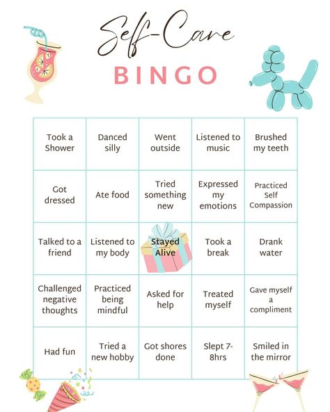 Self Care Bingo 🎉🥰 #wellnesswednesday #practicebeingmindful #bekindtoyourself Self Care Bingo Ideas, Self Care Bingo Bullet Journal, Bingo Bullet Journal, Self Care Bingo, Project Journal, Creating A Vision, Scrap Journal, Community Activities, Being Better