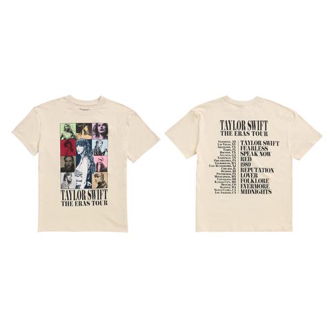 Taylor Swift Eras Tour Merch, Taylor Swift Album Titles, Taylor Swift Eras Tour Shirt, Eras Tour Merch, Tour Aesthetic, Eras Tour Shirt, Aesthetic Era, Beige T Shirt, Taylor Swift Shirts