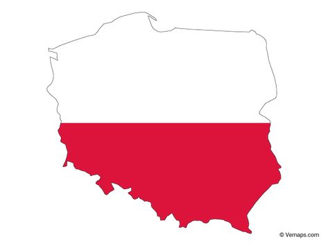 Flag Map of Poland | Free Vector Maps Map Of Poland, Poland Map, Polish Tattoos, Poland Country, Polish Flag, Outline Format, Poland Flag, Country Tattoos, Zestaw Ikon