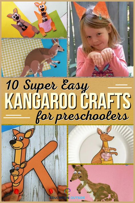 With arts and crafts, teaching children about kangaroos can become more fun and engaging, too. These activities are an excellent way of introducing the animal to the children, as well as enhancing some of their skills. This article lists ten easy-to-do kangaroo crafts for children. Kangaroo Crafts For Preschoolers, Kangaroo Craft Preschool, Kangaroo Art Preschool, Kangaroo Preschool Activities, Kangaroo Pouch Craft, Preschool Kangaroo Craft, Kangaroo Template Free Printable, K Is For Kangaroo, Does A Kangaroo Have A Mother Activities