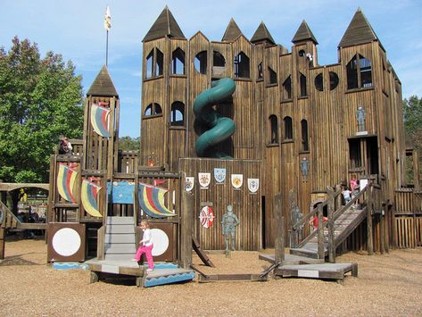 Kids Castle, Doylestown PA Doylestown Pa, Kids Castle, Wooden Playground, Natural Playground, Bucks County, Kids Playground, Play Houses, Central Park, Family Vacation