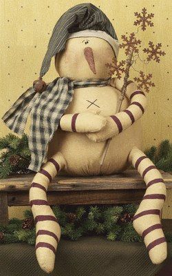 I have some of these snowmen, love it want it Primitive Christmas Decor, Winter Coming, Snow People, Winter Decorating, Prim Christmas, Primitive Snowmen, Primitive Crafts, Frosty The Snowmen, Primitive Dolls