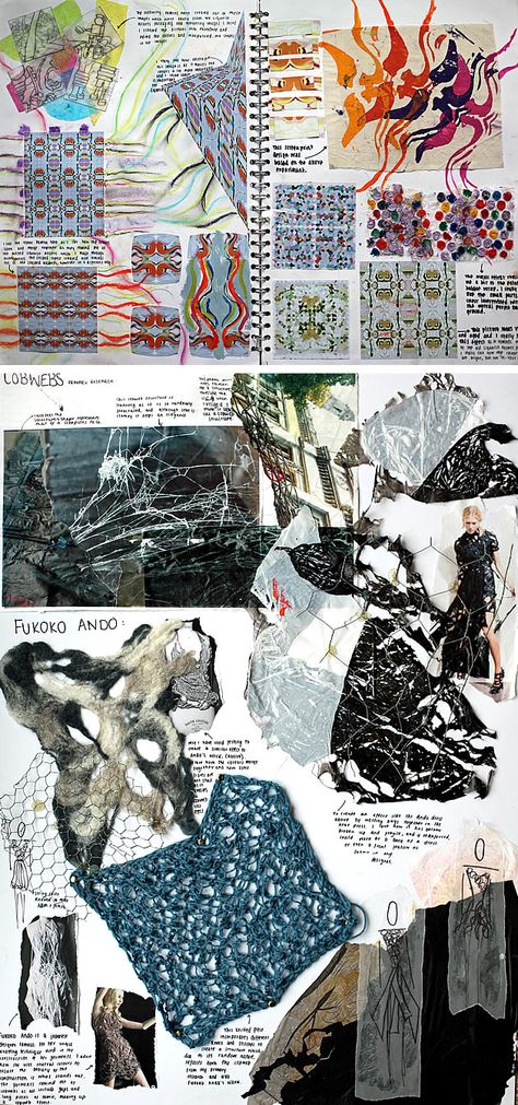 A'level Textile Sketchbook Fashion Design Process, Fashion Sketchbook Inspiration, Illustration Art Nouveau, Student Portfolio, Sketchbook Layout, Textiles Sketchbook, A Level Textiles, Gcse Art Sketchbook, A Level Art Sketchbook