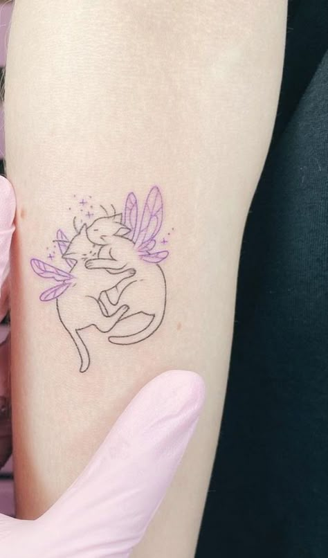 Simplicity Tattoos, Kitty Tattoos, Tattoo Dark, Tattoo Anime, Kawaii Tattoo, Anime Tattoo, Cute Tiny Tattoos, Tatuaje A Color, Mini Cute