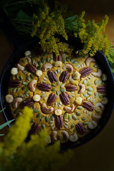 Goldenrod Cornbread to Hail Harvest Season and Dispel Melancholy — The Wondersmith Flavored Cornbread, Goldenrod Flower, Cornbread Recipes, Witchy Kitchen, Gluten Free Cornbread, Golden Rod, Tapioca Flour, Witchy Stuff, Harvest Season