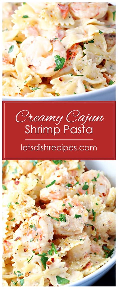 Creamy Cajun Shrimp, Bow Tie Pasta Recipe, Creamy Cajun Shrimp Pasta, Shrimp Pasta Salad, Crab Pasta, Bow Tie Pasta, Cajun Shrimp Pasta, Homemade Noodles, Easy Holiday Recipes