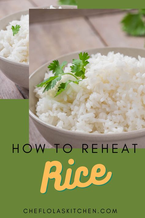 This picture shows two bowls of rice; one in the background and the other placed forward Reheat Rice, Frozen Rice, Delicious Rice Recipes, How To Reheat Rice, Rice In The Oven, Best Recipes For Dinner, Delicious Rice, Lemon Rice, Dessert Breakfast