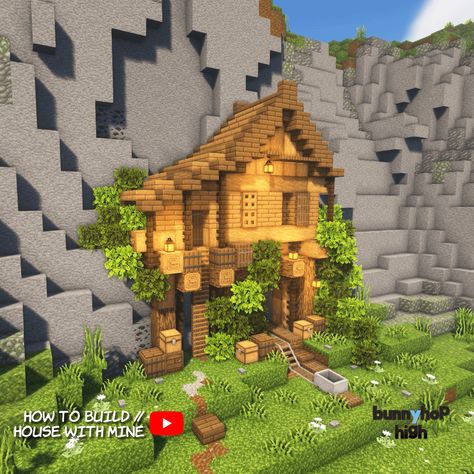 https://www.reddit.com/r/Minecraftbuilds/comments/109mses/house_with_mine_entrance_yt_guide/ Minecraft Cave House, Minecraft Medieval Village, Mine Entrance, Minecraft Mountain House, Minecraft Mountain, Mine Minecraft, Minecraft Interior, Minecraft Interior Design, Minecraft House Plans