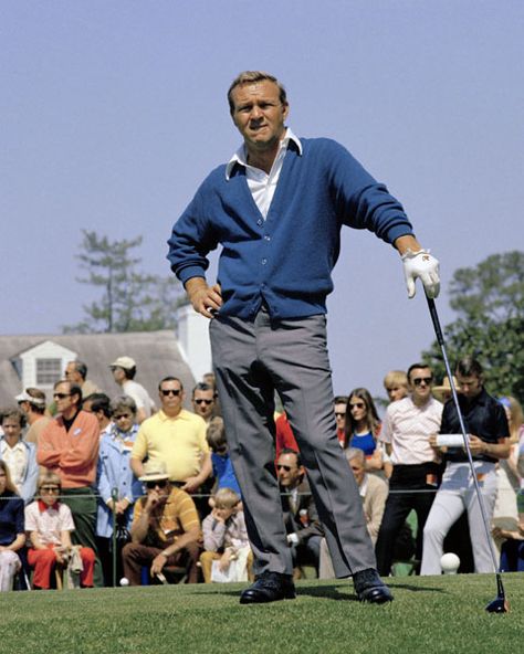 Sure, he was past his prime, but Arnold Palmer could still play. He won four events in 1971, once in 1973 and tied for 11th at the 1974 Masters. Golf Pictures, Golf Inspiration, Golf Event, Classic Golf, Arnold Palmer, Golf Tips For Beginners, Golf Sweaters, Vintage Golf, Sports Hero