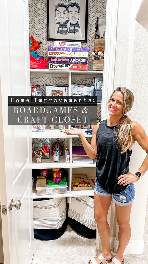 Home Improvements | Boardgames & Craft Closet Snap Circuits, Home Refresh, Craft Closet, Waiting For Spring, Board Game Night, Walmart Home, Monthly Crafts, Quality Family Time, Storage Closet