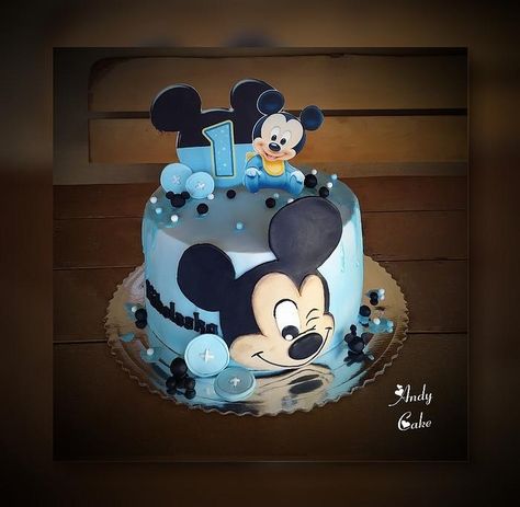 Mickey mouse birthday cake Simple Cake Design, Mouse Birthday Cake, Tooth Cake, Mickey Mouse Birthday Cake, Design Chocolate, Baby Gender Reveal Party Decorations, Cake Cute, Mickey Cakes, Flamingo Cake