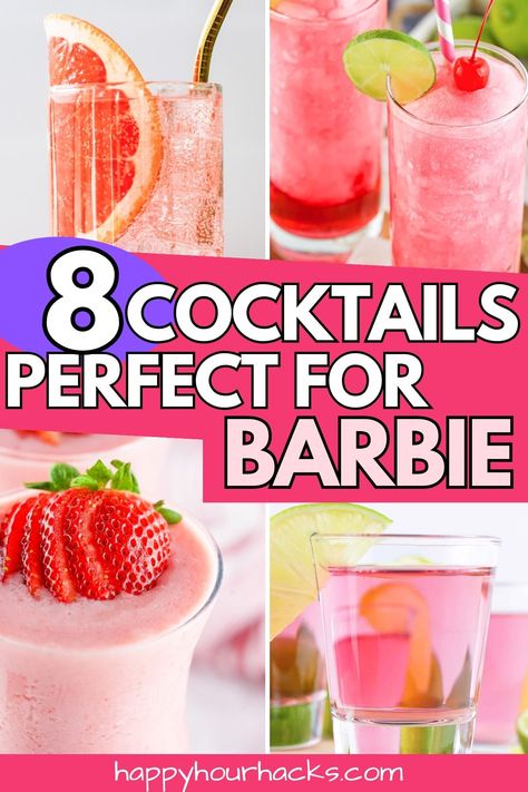 These bright pink cocktails make the perfect barbie cocktails! These are great if you are planning a barbie party for grown ups! From simple vodka cocktails to pink shots, these girly drinks are crowd pleasers. So make sure to put these drinks on the menu. Girls Night Appetizers, Party Food Ideas For Adults, Girls Night Cocktails, Birthday Surprise Ideas, Surprise Ideas, Diy Cocktails, Diy Girls, Shots Alcohol, Yummy Alcoholic Drinks