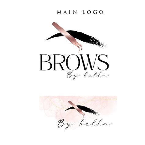 Brow Salon Logo, Eyebrow Logo Design, Brows Logo Design, Eyebrows Logo, Eyebrow Logo, Brow Artist Logo, Brows Logo, Eyebrow Extensions, Lip Logo