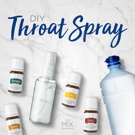 Sore Throat Essential Oils, Oils For Sore Throat, Young Living Recipes, Throat Spray, Essential Oil Remedy, Young Living Essential Oils Recipes, Making Essential Oils, Yl Oils, Essential Oil Spray