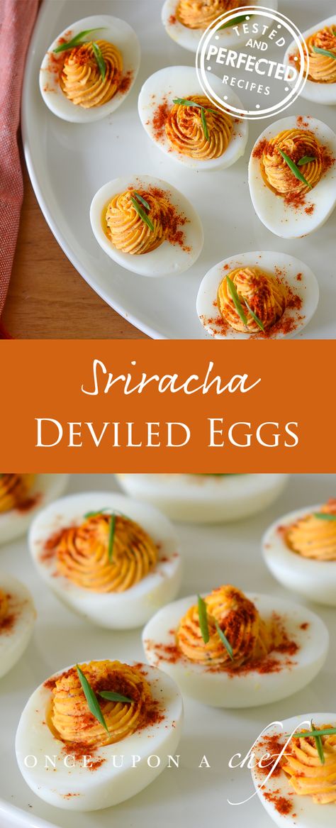 Brunch Appetizers Finger Foods, Appetizers Finger Foods, Sriracha Deviled Eggs, Brunch Appetizers, Devilled Eggs Recipe Best, Devilled Eggs, Once Upon A Chef, Deviled Eggs Recipe, God Mat