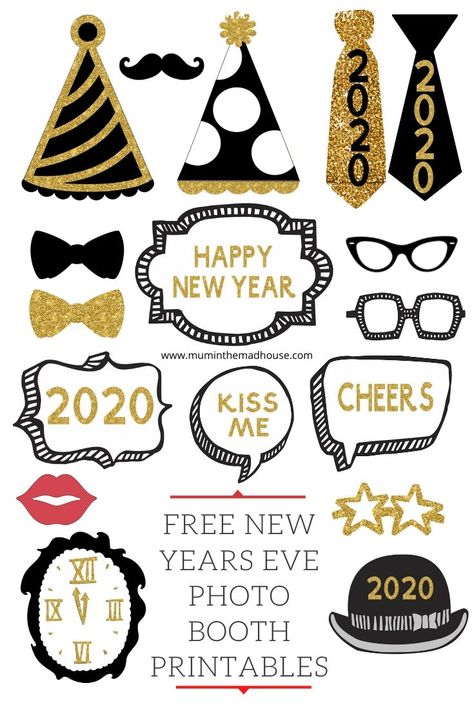 Celebrate the New Year with our fab free New Years Eve Party Photo Booth Props printables. Downloadable New Year's Party Decor perfect for get togethers. Photo Booth Props Free Printables, New Year Props, New Years Eve Pictures, Photo Booth Props Free, Photo Booth Printables, Printable Photo Booth Props, New Year Printables, Photobooth Props Printable, Printable Photo Props