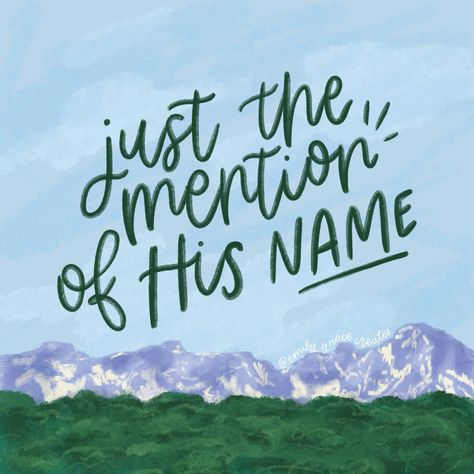 ✨🏔️🌷🌞 Just the mention of His name.. Everything can change, Everything can change His name is Jesus!! #Jesus #jesuschangeseverything #mightyname #faith #faithentrepreneur #colorado #mountains #illustration #christianartist Jesus Changes Everything, Mountains Illustration, Psalm 42, Christian Wallpapers, Christian Things, Lord God, Christian Artists, God Prayer, Colorado Mountains