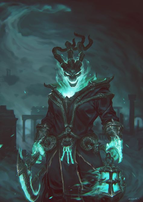 ArtStation - Thresh, the Chain Warden, Giriraj Tangkengko Jhin League Of Legends, Champions League Of Legends, Lol Champions, League Of Legends Game, League Of Legends Characters, Fantasy Images, Lol League Of Legends, Arte Fantasy, Dark Fantasy Art