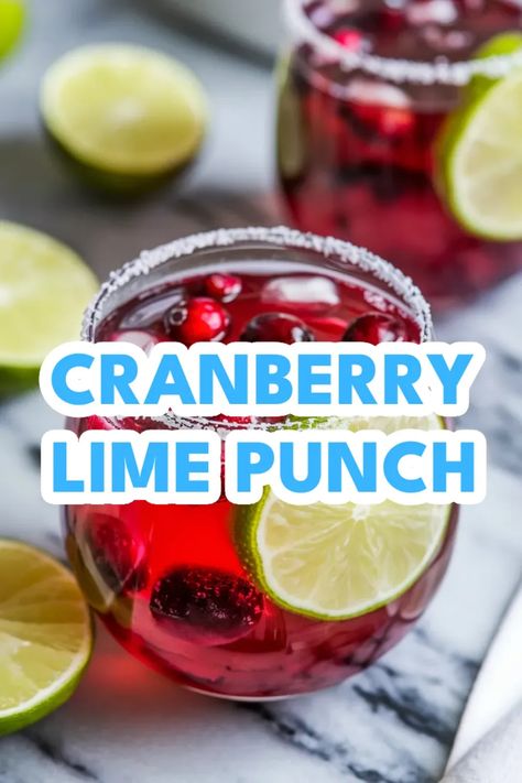 A photo of a  Cranberry Lime Punch a christmas punch Cranberry Lime Punch, Limeade Punch, Easy Christmas Punch, Christmas Morning Punch, Thanksgiving Punch, Vodka Punch, Chinese Chicken Salad Recipe, Cranberry Punch, Christmas Drinks Recipes