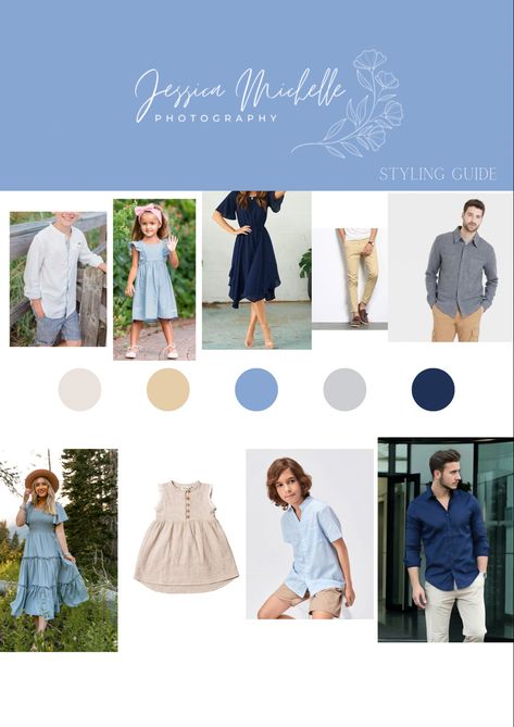 Dusty blue & navy color palette for family photoshoot outfits Blue Color Palette Photoshoot, Color Palette With Dusty Blue, Navy Blue Photoshoot Outfits Family, Family Photo Outfits Navy Blue, Navy Family Pictures Outfits, Navy Blue Family Pictures Outfits, Blue Family Pictures Outfits, Navy Family Pictures, Picture Color Schemes