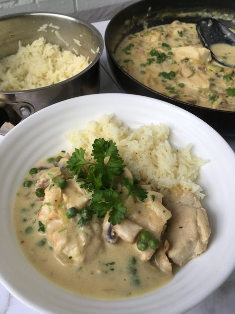 Creamy Chicken Sauce, Chicken Supreme Recipe, Creamy Chicken And Bacon, Chicken Mushroom Rice, Creamy Sauce For Chicken, Bacon And Mushroom, Chicken Supreme, Bacon Sauce, Chicken And Bacon