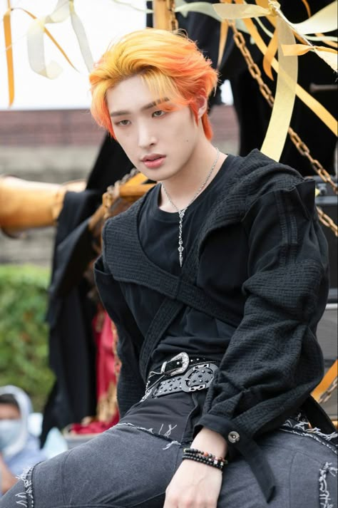 Mingi Wallpapers, Mingi Ateez, Song Mingi, Song Min-gi, K Wallpaper, Concert Fits, Say My Name, Kim Hongjoong, Orange Hair