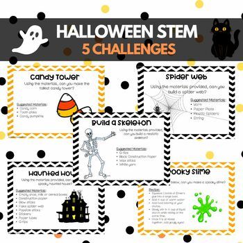 October Halloween fall STEM Activities - 5 Activities and Student Journals Fall Activity 2nd Grade, Class Halloween Activities, Halloween Activity 3rd Grade, Halloween Theme Team Building, Halloween Third Grade Activities, Halloween Themed Stem Activities, Stem Activities Halloween, Fifth Grade Halloween Activities, Halloween For Students