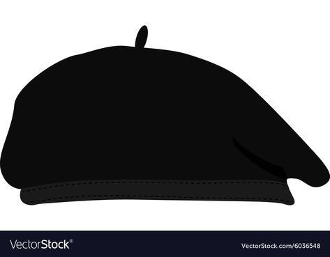 Hat French, French Hat, Hat Vector, Painter Hat, French Beret, Black Silhouette, Transparent Png, Png Images, Adobe Illustrator