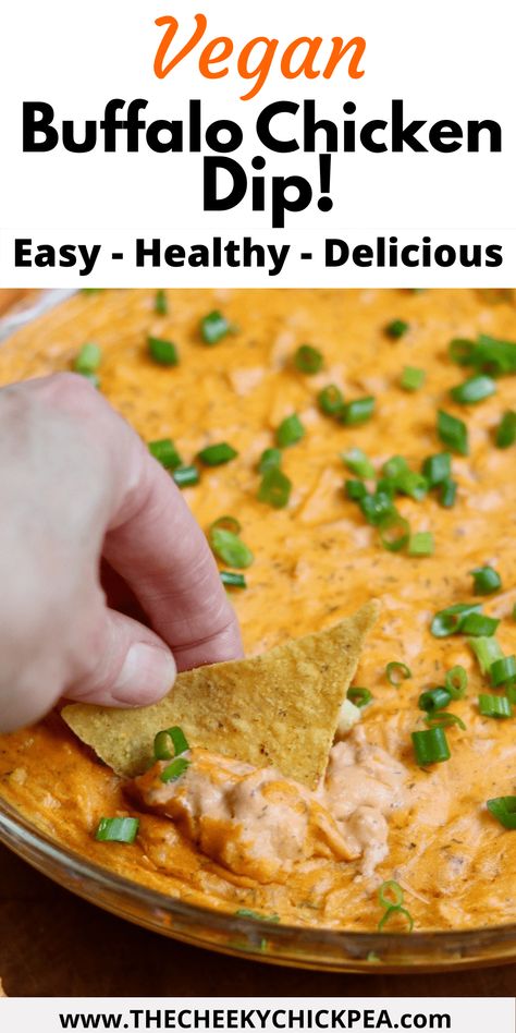 Vegan Birthday Party Food, Vegan Buffalo Chicken Dip, Vegan Buffalo Dip, Super Bowl Sunday Party, Vegan Buffalo Chicken, Food Recipe Healthy, Vegan Super Bowl, Healthy Buffalo Chicken Dip, Dip Healthy