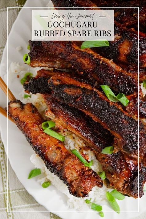 Korean Spare Ribs Recipe, Korean Spare Ribs, Spare Ribs Recipe, Asian Pork Recipes, Garlic And Honey, Dinner On A Budget, Ribs Recipe, Red Chili Flakes, Supper Recipes