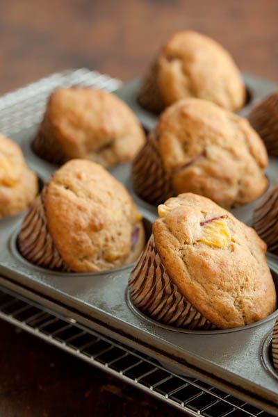 Nectarine Muffins! Made these today and nearly died, they're just that good! What To Do With Over Ripe Nectarines, Nectarine Muffin Recipes, Ripe Nectarines Recipe, Over Ripe Nectarine Recipes, Fresh Nectarine Recipes, Nectarine Muffins, Meat Muffins, Nectarine Recipes, Muffins Blueberry