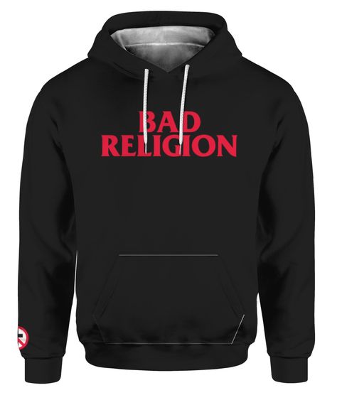 Bad Religion Merch Logo Pullover Hoodie Check more at https://tipatee.com/product/bad-religion-merch-logo-pullover-hoodie/ Bad Religion, Comfort Hoodie, Long Tee Shirts, Long Sleeve Tee Shirts, Full Zip Hoodie, Colorful Hoodies, School Work, Unisex Design, White Long Sleeve