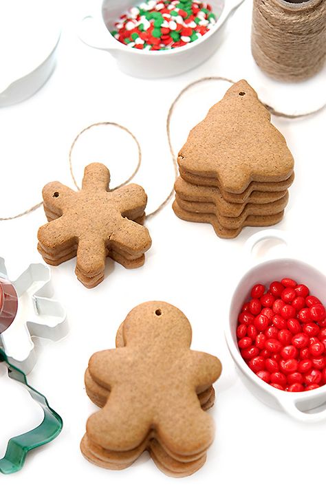 Gingerbread Ornaments Recipe, Applesauce Ornaments, Gingerbread Christmas Ornaments, Recipe For Gingerbread, Cinnamon Applesauce Ornaments, Gingerbread Man Cookie Recipe, Cinnamon Applesauce, Cinnamon Ornaments, How To Make Gingerbread