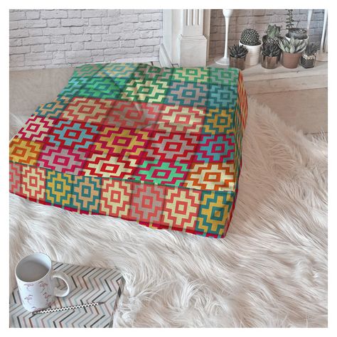 You'll love the Gadberry Marrakech Square Floor Pillow at Wayfair - Great Deals on all Bed & Bath  products with Free Shipping on most stuff, even the big stuff. Floor Pillows Diy, Big Comfy Chair, Studio Floor, Square Floor Pillows, Creative Flooring, Pink Chair, Modern Throw Pillows, Deny Designs, Cotton Throw Pillow