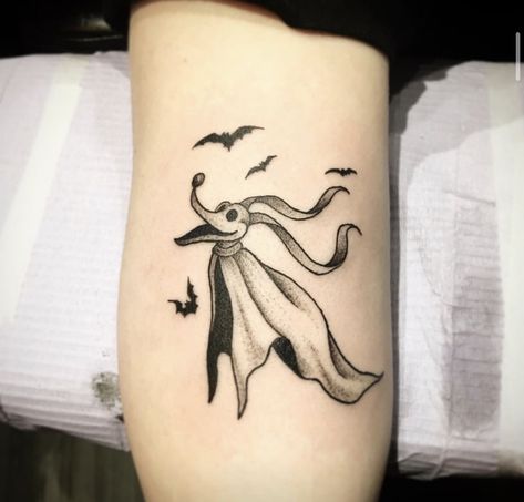 Zero Tattoo Tim Burton, Subtle Nightmare Before Christmas Tattoo, Ghost Flowers Tattoo, Nightmare Before Christmas Zero Tattoo, Zero Nightmare Before Christmas Tattoo, Zero Nbc Tattoo, Nightmare Before Christmas Tattoo Mayor, Tattoo Ideas Nightmare Before Christmas, Zero Tattoo Nightmare Before Christmas