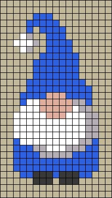 Small Gnome Cross Stitch Pattern, Christmas Cross Stitch Ideas, Gnome Cross Stitch, Twister Quilts, Easy Perler Bead Patterns, Graph Crochet, Cross Stitch Heart, Pixel Pattern, Crochet Tapestry