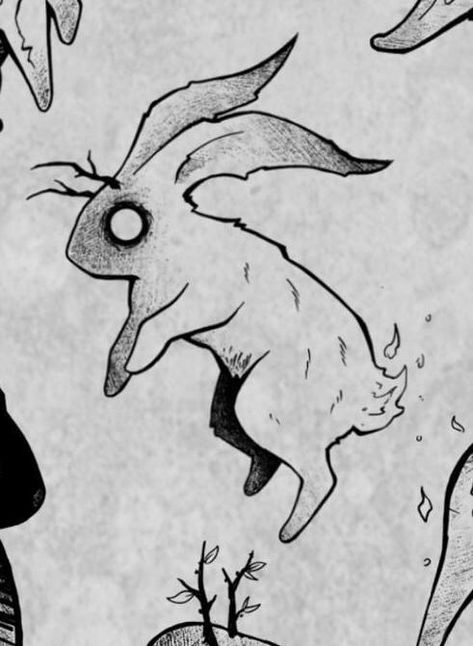 Tim Burton Animals, Evil Rabbit Tattoo, Eldritch Drawing, Evil Bunny Drawing, Scary Bunny Drawing, Creepy Bunny Tattoo, Creepy Rabbit Drawing, Creepy Bunny Drawing, Jack Rabbit Drawing