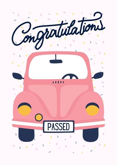 Just Passed Driving Test, Congratulations On Passing Your Driving Test, You Passed Your Driving Test, Pass Your Driving Test, Pass Driving Test Vision Board, Driving Test Manifestation, Driving License Congratulations, Drivers Permit Test, Passed Driving Test Card