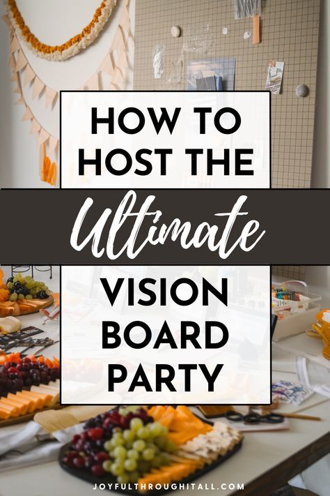 vision board party ideas for Hosting A Vision Board Party Hosting A Vision Board Party, Host A Vision Board Party, Vision Board Night Aesthetic, How To Host A Vision Board Party, Women Vision Board Ideas, Vision Board Book Ideas, Vision Board Party Ideas Food, Vision Board For Black Women, Vision Board Parties