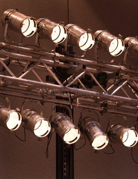 Stage Lights Or Spotlights. A bank of lit stage lights or spotlights for theater , #SPONSORED, #bank, #lit, #stage, #Stage, #Lights #ad Theater Lights, Theater Spotlight Aesthetic, Stage Lights, Stage Spotlight Aesthetic, Stage Lighting Theater, Band Stage Lighting Ideas, Stage With Spotlight, Dark Stage Lighting, Theater Spotlight