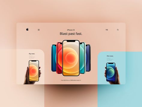 iPhone 12 by Maxim Nilov on Dribbble Iphone Store, Desain Ui, Poster Template Design, Website Design Layout, Motion Graphics Design, Iphone Design, Creative Poster Design, Web Layout Design, Graphic Design Print