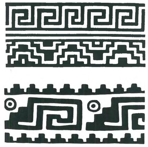 Kukulkan Art, Incan Pattern, Aztec Pattern Drawing, Mayan Pattern, Traditional Tattoo Black And Grey, Finger Tattoo For Women, African Pattern Design, Maya Art, Peruvian Textiles