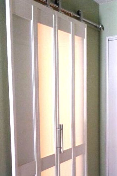 Folding Doors Ideas Space Saving, No Bathroom Door Solution, Small Bathroom Door Ideas Space Saving, Bathroom Doors For Small Spaces, Space Saving Door Ideas, Small Bathroom Cupboard, Small Bathroom Doors, Doors For Small Spaces Bathroom, Door Ideas For Small Spaces