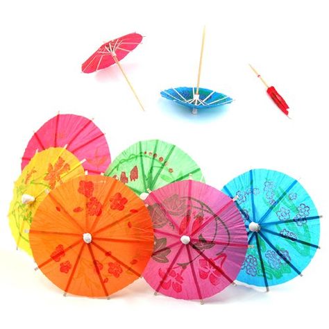 Accessotech 24 Mixed Paper Cocktail Umbrellas Parasols for Party Tropical Drinks Accessories: Amazon.co.uk: Kitchen & Home Drink Umbrellas, Summer Food Party, Drink Decorations, Paper Parasol, Cocktail Umbrellas, Hawaiian Party Decorations, Dream Beach Wedding, Paper Umbrellas, Cocktail Picks