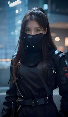 Anime Show, Ninja Girl, Army Women, Warrior Girl, Foto Art, Black Mask, Girly Photography, بلاك بينك, Asian Beauty