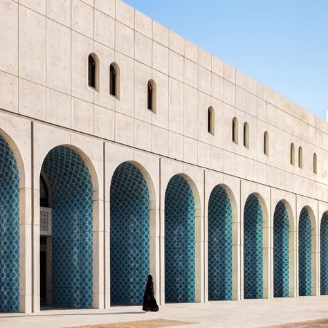 Darren Bradley on Instagram: “Abu Dhabi Cultural Foundation, designed by Perry Neubauer, Hisham Ashkouri, Basil Hassan, and founding partner Louis McMillen at The…” Arcade Architecture, Mosque Design, Arch Architecture, Facade Architecture Design, Mosque Architecture, The Tourist, Building Facade, Traditional Architecture, Facade Architecture