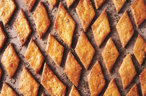 Rye Crisps | King Arthur Baking Rye Crisps, Rye Crackers, Simple Sweets, Stand Mixer Recipes, Crisps Recipe, King Arthur Flour Recipes, Cracker Toppings, Bigger Bolder Baking, Mixer Recipes