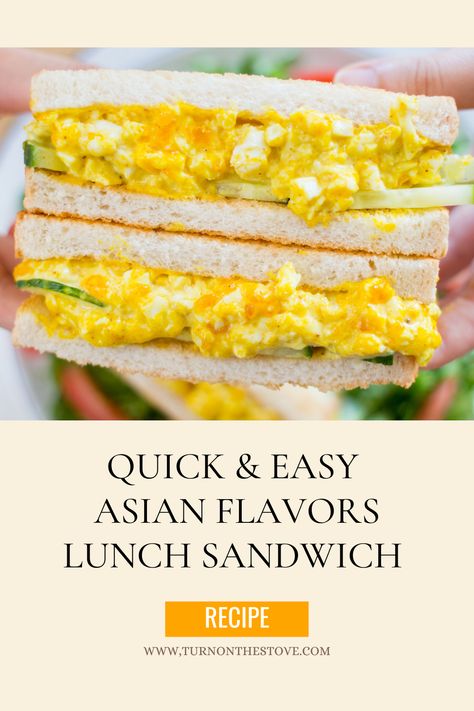 It’s creamy! It’s savory! It’s a sandwich with a kick! This curry egg mayo sandwich is my go-to whenever I’m busy or feeling lazy to cook. Curried Egg Sandwich, Egg Mayo Sandwich, Lunch Sandwich Recipes, Mayo Sandwich, Jewish Deli, Bread Soft, Egg Curry, Single Recipes, Sandwich Ingredients